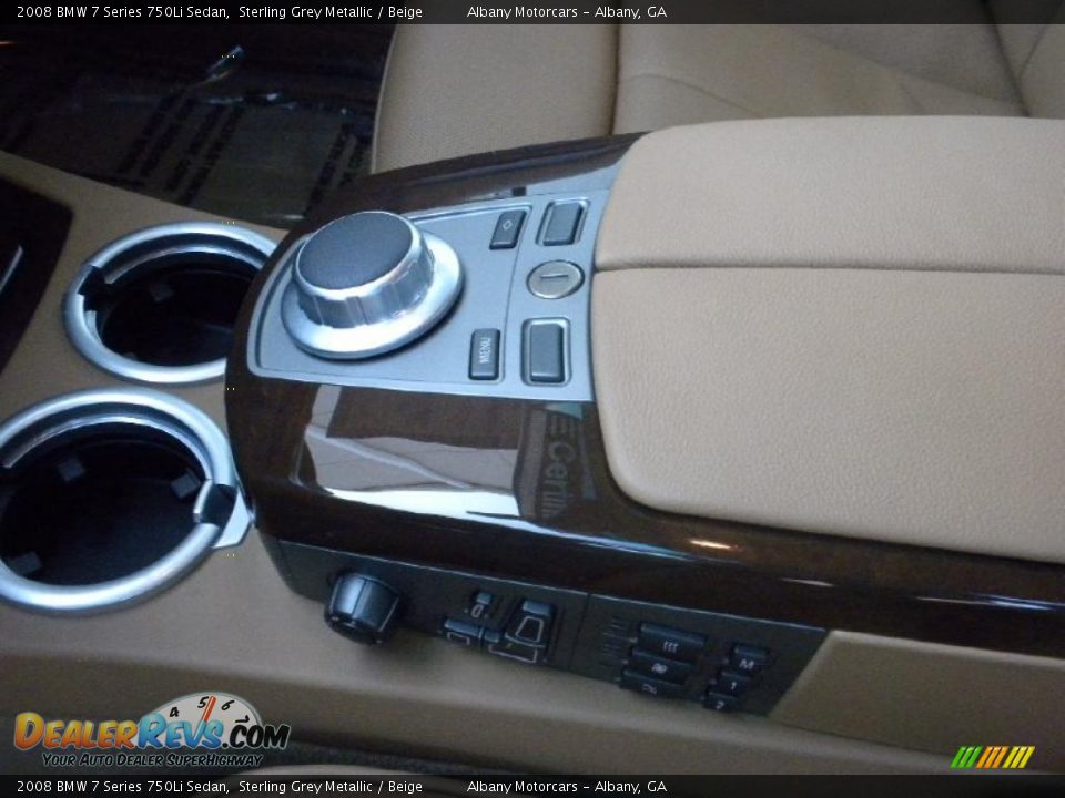 2008 BMW 7 Series 750Li Sedan Sterling Grey Metallic / Beige Photo #10