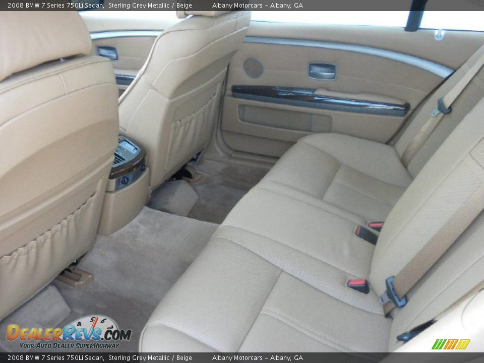 2008 BMW 7 Series 750Li Sedan Sterling Grey Metallic / Beige Photo #13