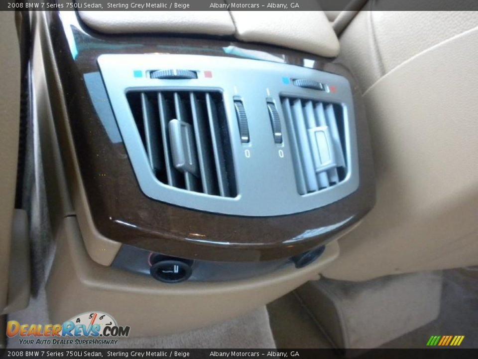 2008 BMW 7 Series 750Li Sedan Sterling Grey Metallic / Beige Photo #14