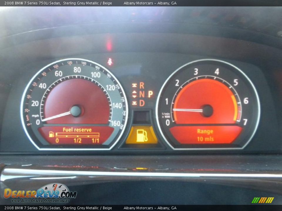 2008 BMW 7 Series 750Li Sedan Sterling Grey Metallic / Beige Photo #17