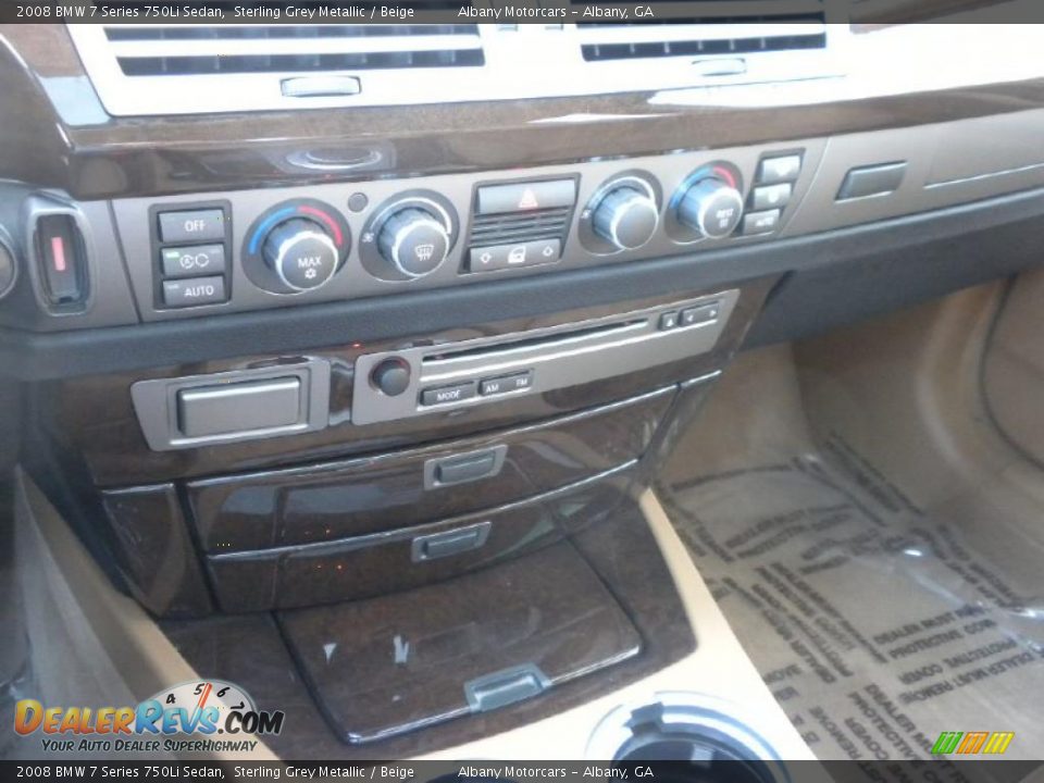 2008 BMW 7 Series 750Li Sedan Sterling Grey Metallic / Beige Photo #19