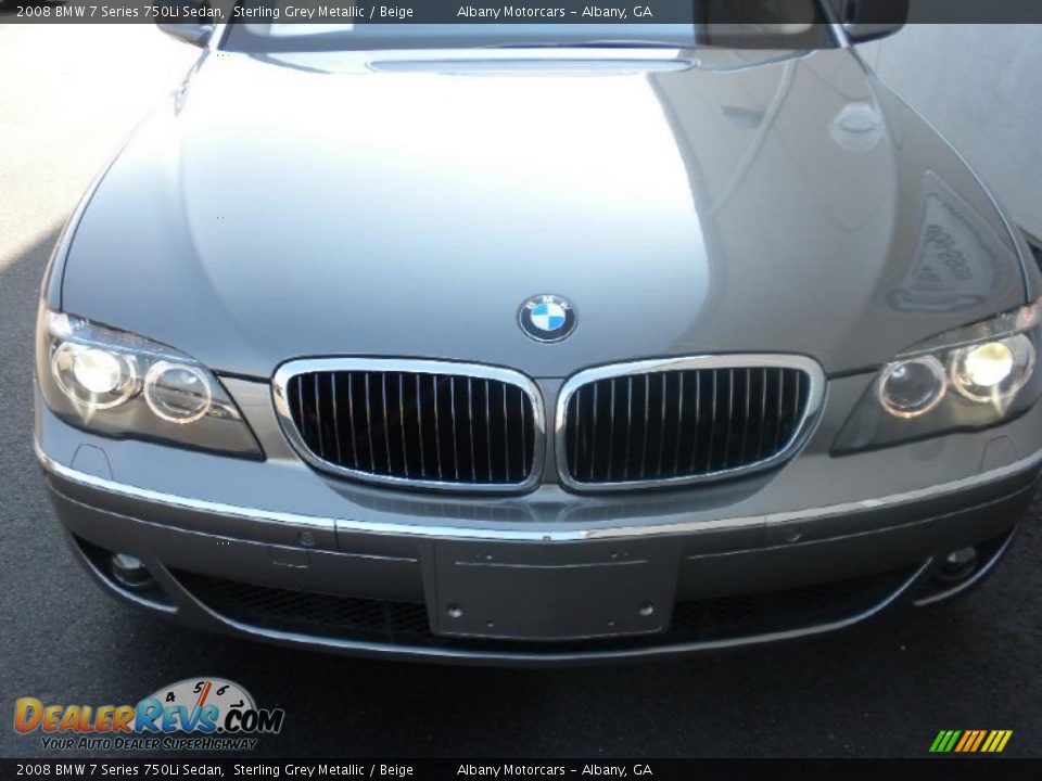 2008 BMW 7 Series 750Li Sedan Sterling Grey Metallic / Beige Photo #25