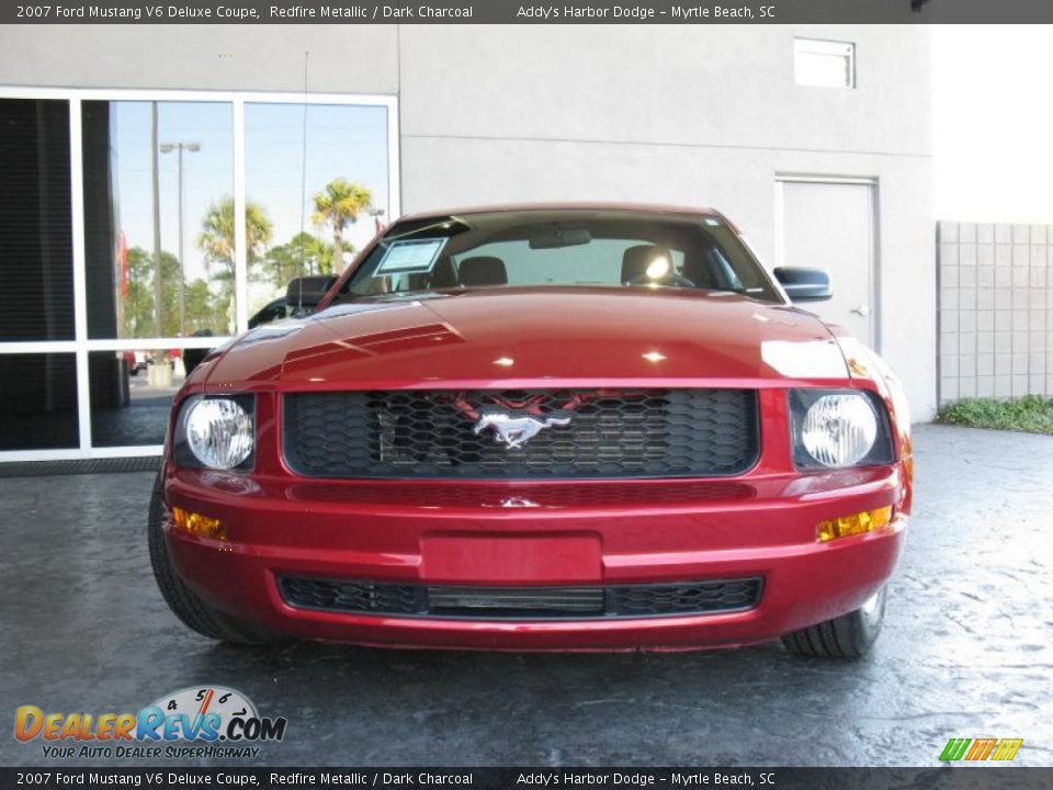 2007 Ford Mustang V6 Deluxe Coupe Redfire Metallic / Dark Charcoal Photo #2