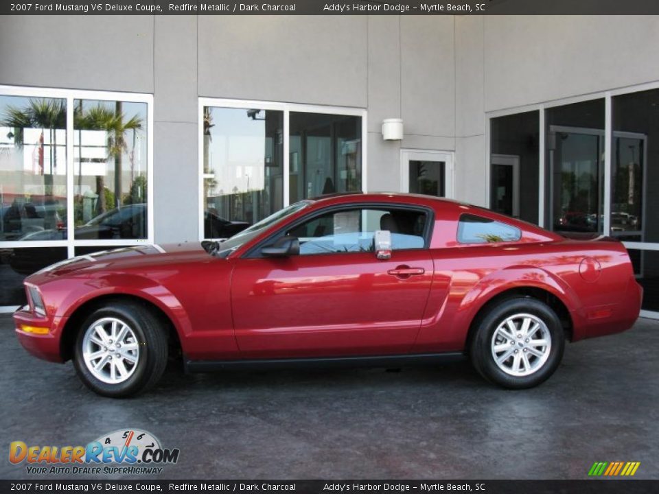 2007 Ford Mustang V6 Deluxe Coupe Redfire Metallic / Dark Charcoal Photo #5