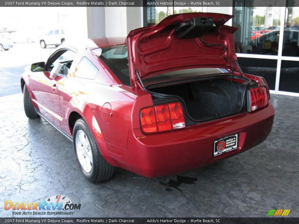 2007 Ford Mustang V6 Deluxe Coupe Redfire Metallic / Dark Charcoal Photo #8