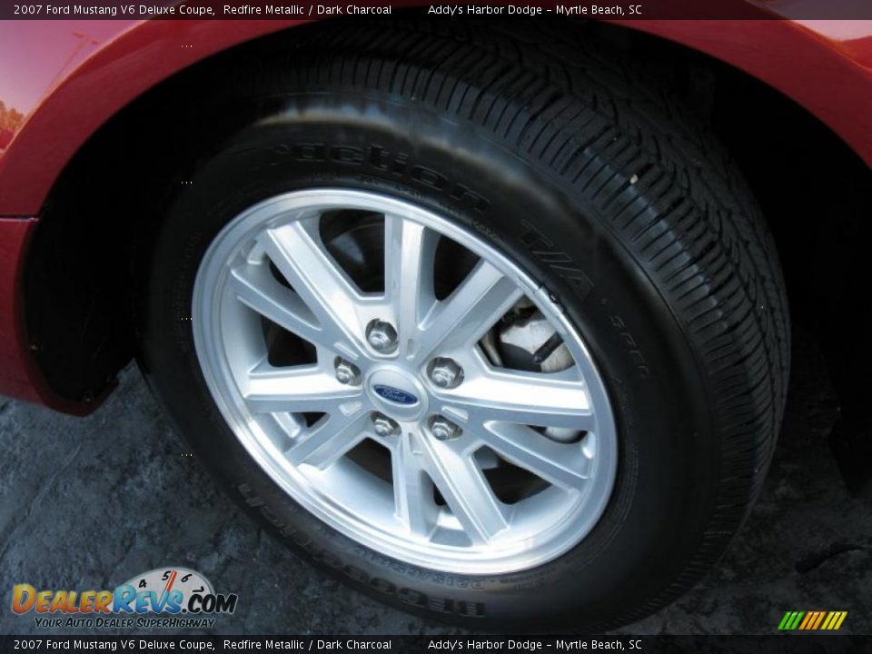 2007 Ford Mustang V6 Deluxe Coupe Redfire Metallic / Dark Charcoal Photo #10