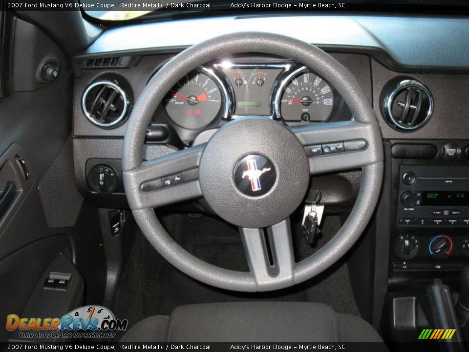 2007 Ford Mustang V6 Deluxe Coupe Redfire Metallic / Dark Charcoal Photo #18