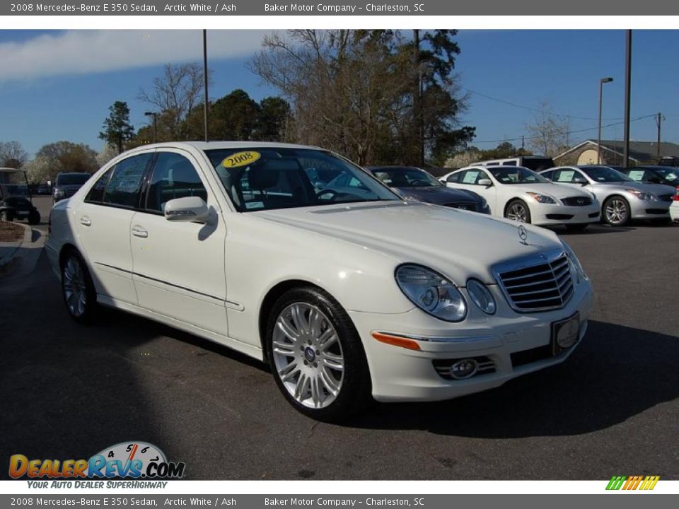2008 Mercedes-Benz E 350 Sedan Arctic White / Ash Photo #1