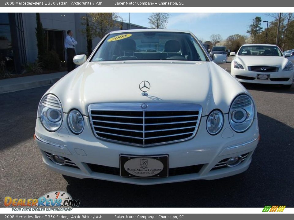 2008 Mercedes-Benz E 350 Sedan Arctic White / Ash Photo #14