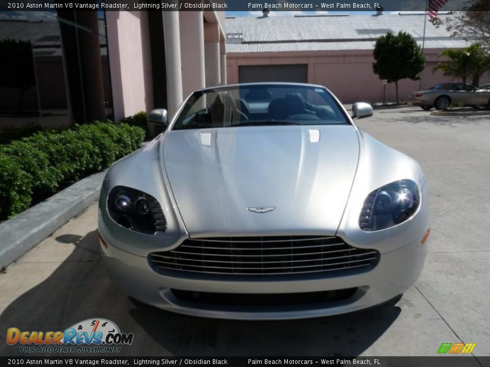 2010 Aston Martin V8 Vantage Roadster Lightning Silver / Obsidian Black Photo #2