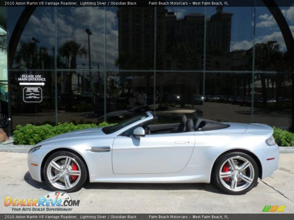 2010 Aston Martin V8 Vantage Roadster Lightning Silver / Obsidian Black Photo #3