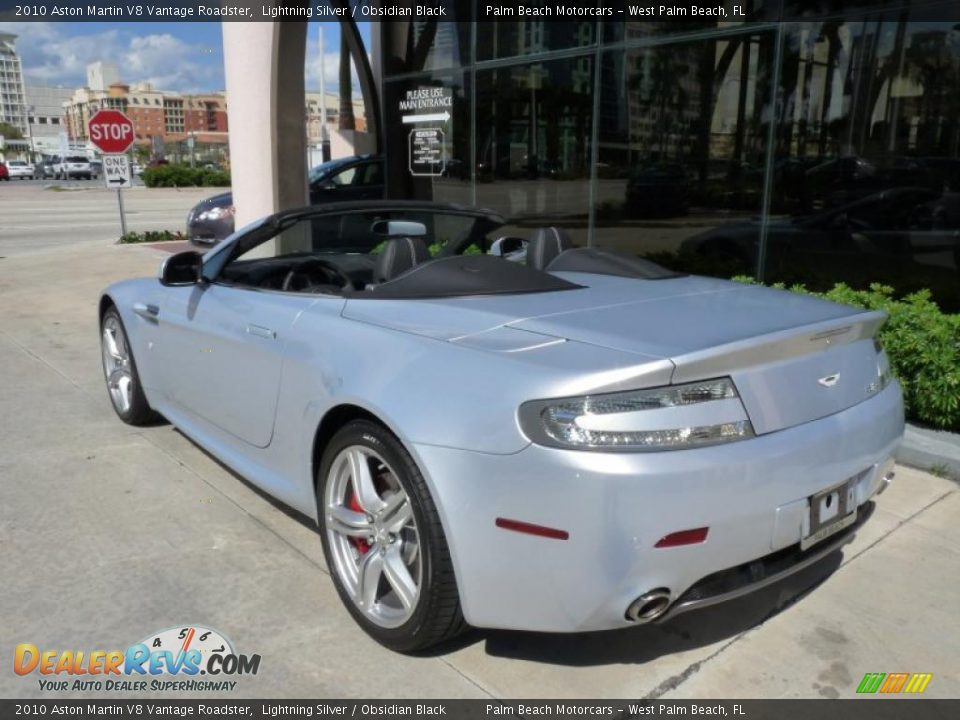 2010 Aston Martin V8 Vantage Roadster Lightning Silver / Obsidian Black Photo #4