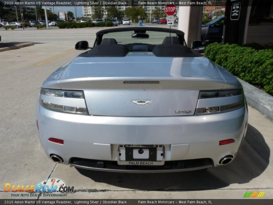 2010 Aston Martin V8 Vantage Roadster Lightning Silver / Obsidian Black Photo #5