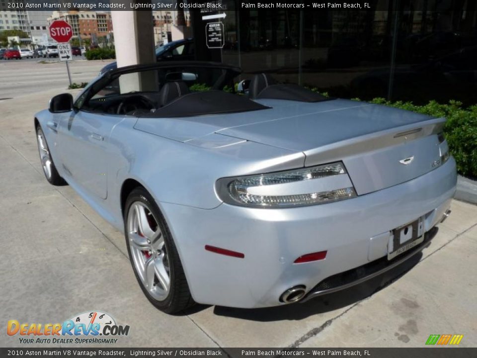 2010 Aston Martin V8 Vantage Roadster Lightning Silver / Obsidian Black Photo #6