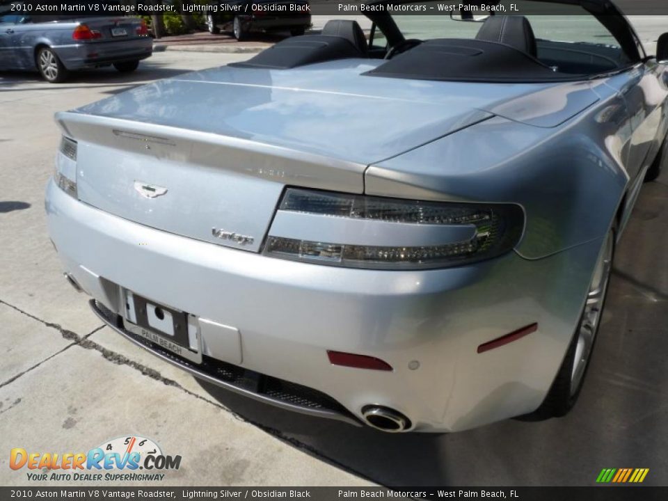 2010 Aston Martin V8 Vantage Roadster Lightning Silver / Obsidian Black Photo #7