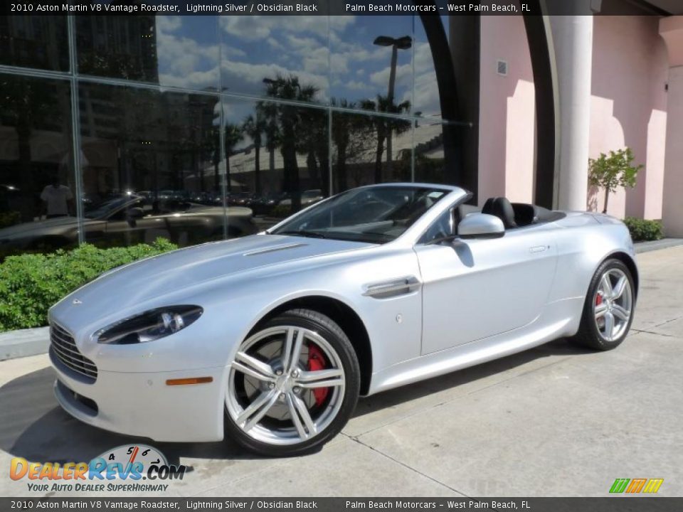 2010 Aston Martin V8 Vantage Roadster Lightning Silver / Obsidian Black Photo #11