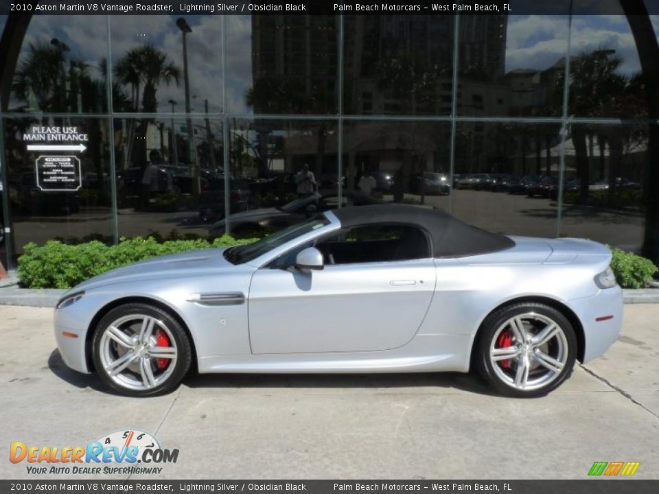 2010 Aston Martin V8 Vantage Roadster Lightning Silver / Obsidian Black Photo #13