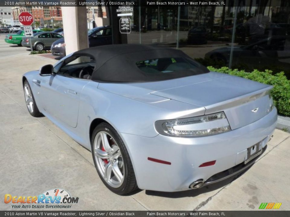 2010 Aston Martin V8 Vantage Roadster Lightning Silver / Obsidian Black Photo #14