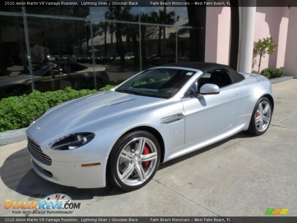 2010 Aston Martin V8 Vantage Roadster Lightning Silver / Obsidian Black Photo #15
