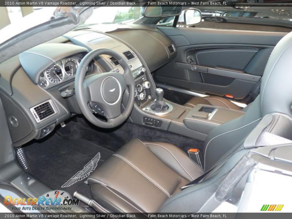 2010 Aston Martin V8 Vantage Roadster Lightning Silver / Obsidian Black Photo #16