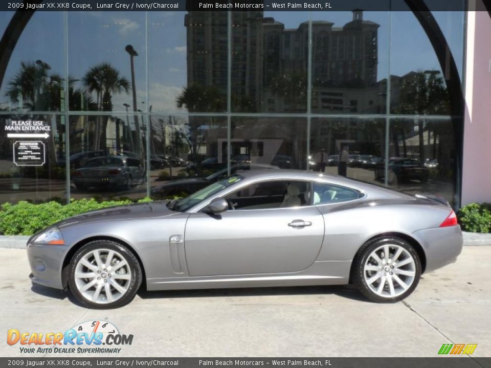 2009 Jaguar XK XK8 Coupe Lunar Grey / Ivory/Charcoal Photo #3