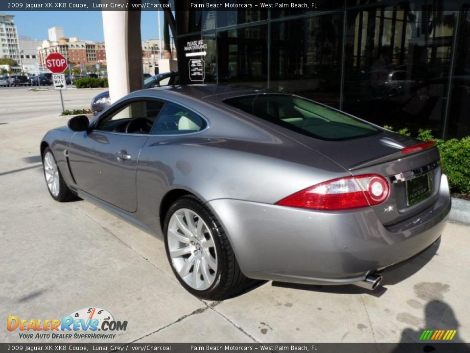 2009 Jaguar XK XK8 Coupe Lunar Grey / Ivory/Charcoal Photo #4