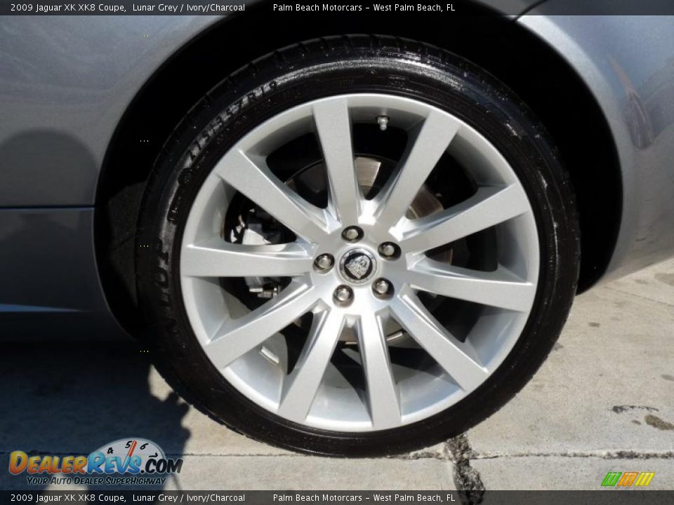 2009 Jaguar XK XK8 Coupe Lunar Grey / Ivory/Charcoal Photo #11