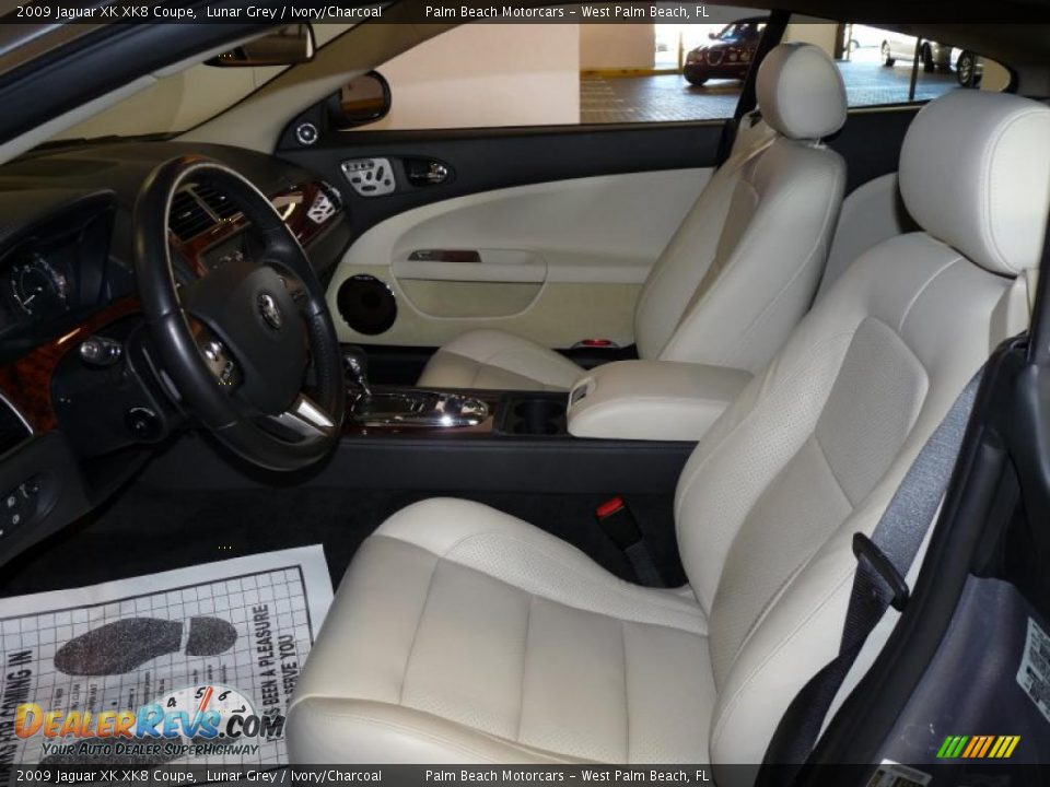 2009 Jaguar XK XK8 Coupe Lunar Grey / Ivory/Charcoal Photo #15