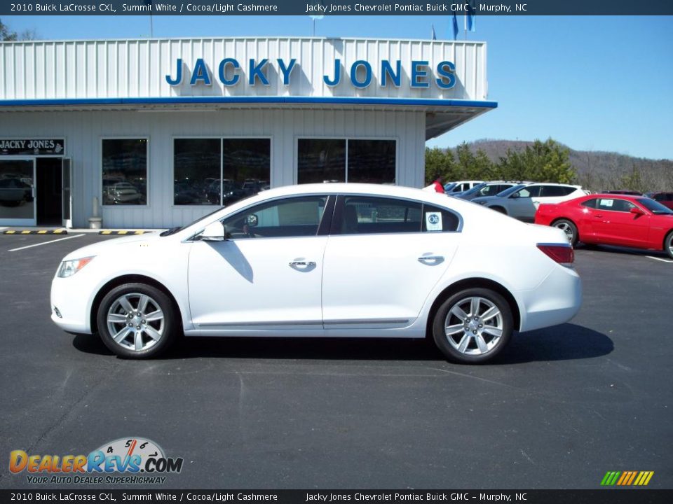 2010 Buick LaCrosse CXL Summit White / Cocoa/Light Cashmere Photo #1