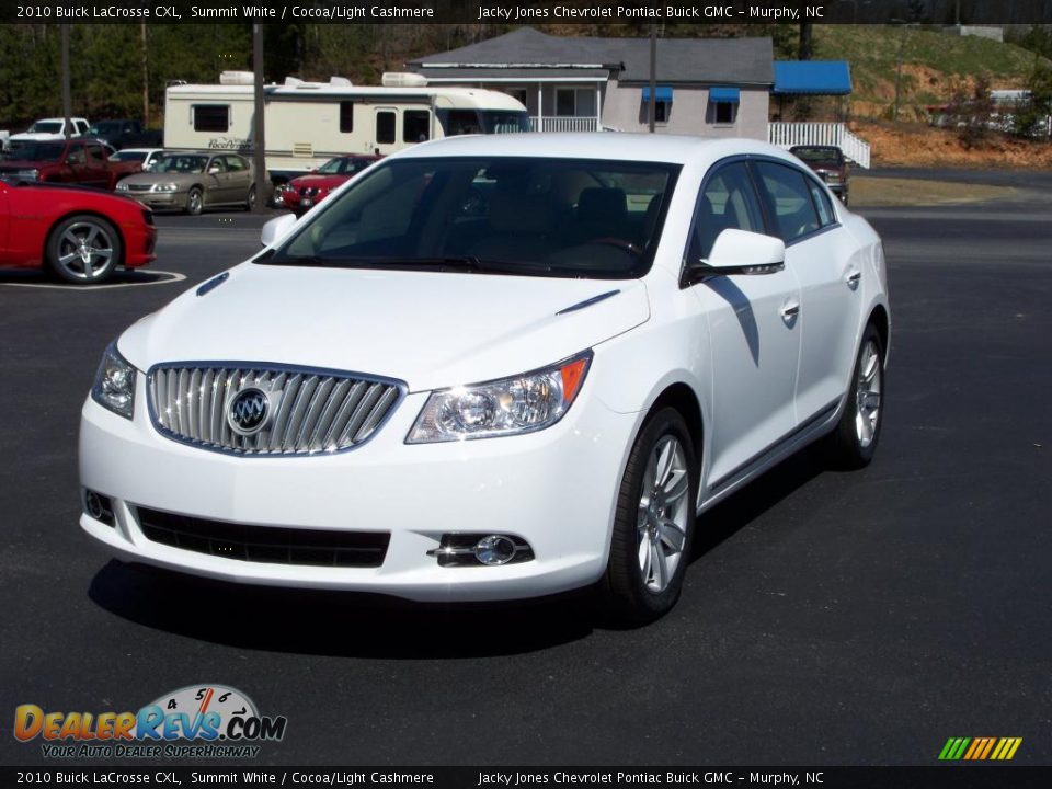 2010 Buick LaCrosse CXL Summit White / Cocoa/Light Cashmere Photo #2