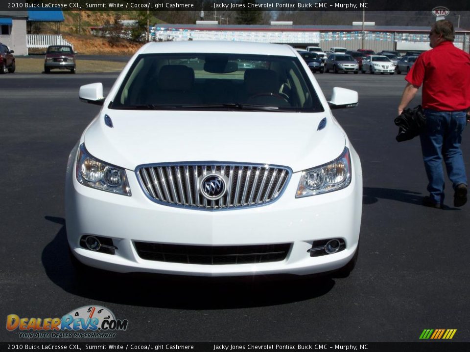 2010 Buick LaCrosse CXL Summit White / Cocoa/Light Cashmere Photo #3