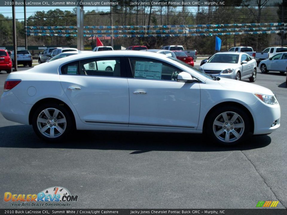 2010 Buick LaCrosse CXL Summit White / Cocoa/Light Cashmere Photo #5