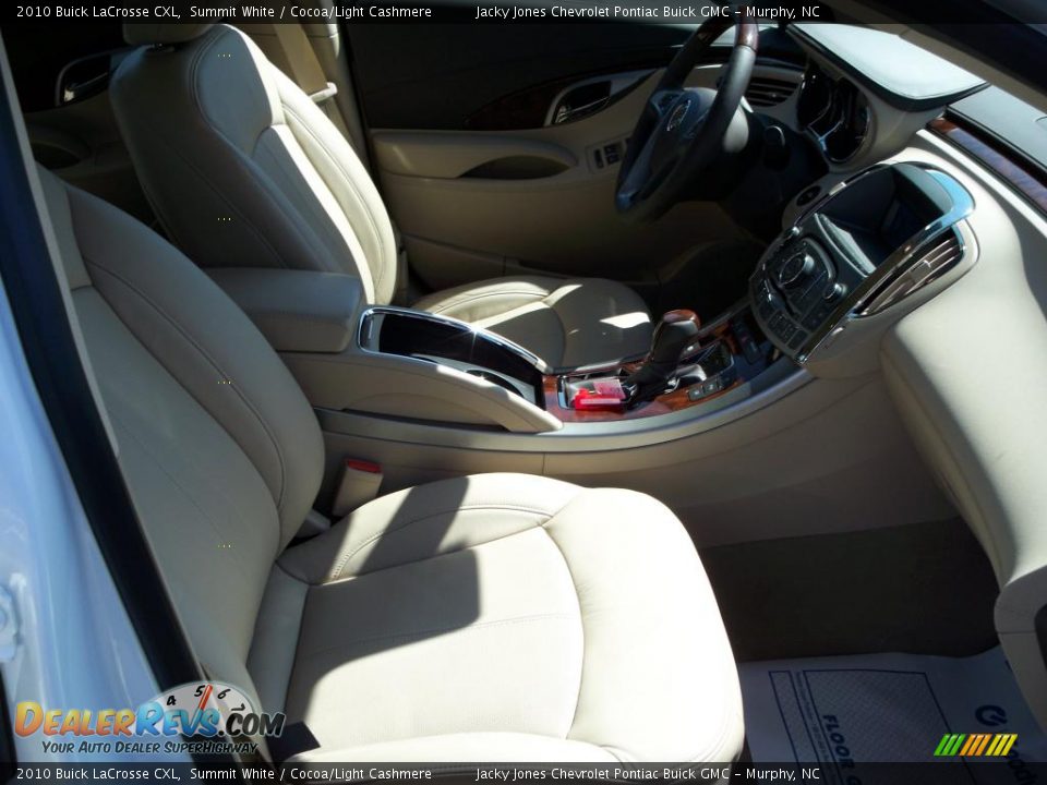 2010 Buick LaCrosse CXL Summit White / Cocoa/Light Cashmere Photo #10