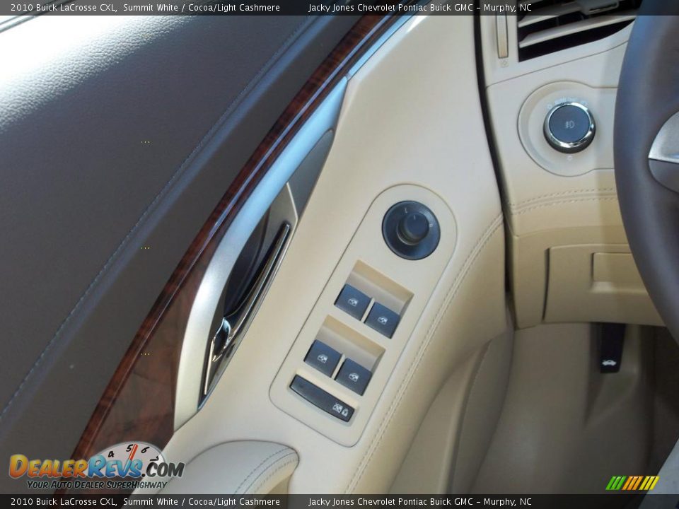 2010 Buick LaCrosse CXL Summit White / Cocoa/Light Cashmere Photo #11