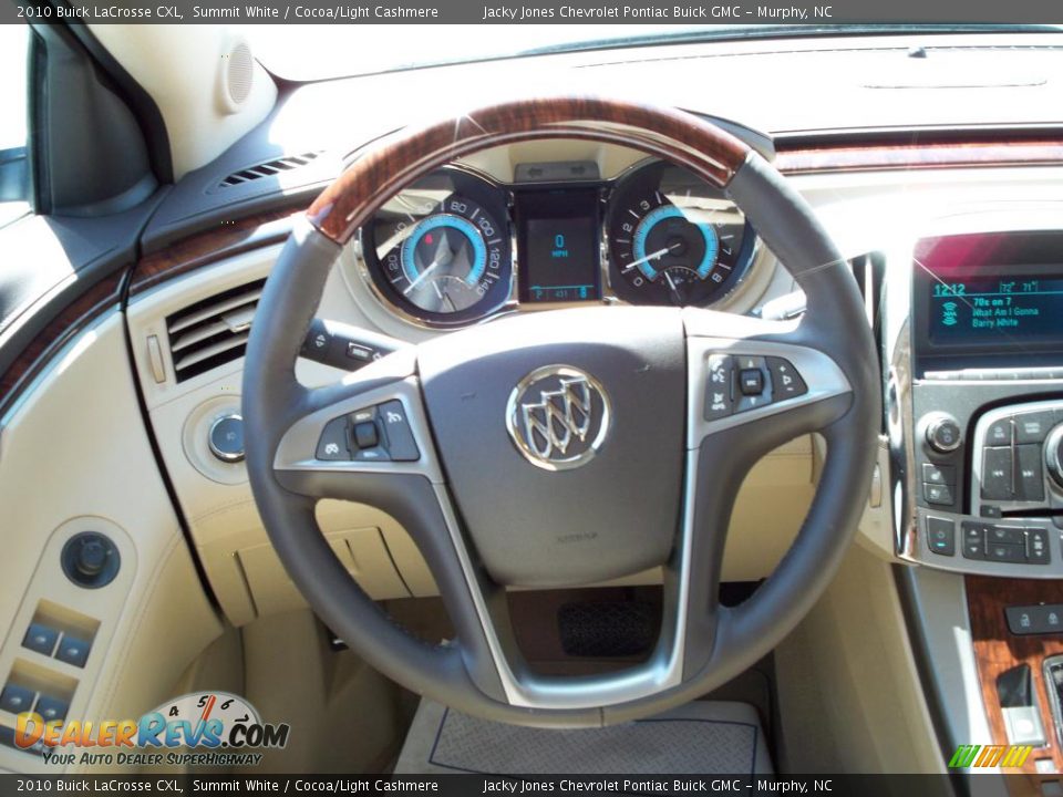 2010 Buick LaCrosse CXL Summit White / Cocoa/Light Cashmere Photo #12