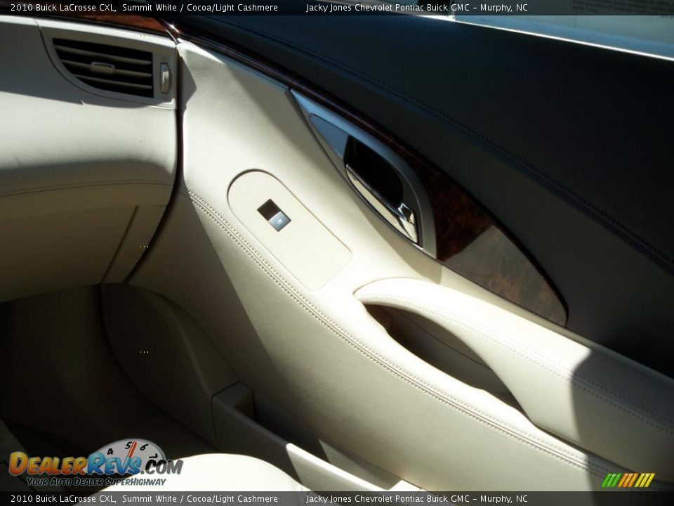 2010 Buick LaCrosse CXL Summit White / Cocoa/Light Cashmere Photo #19