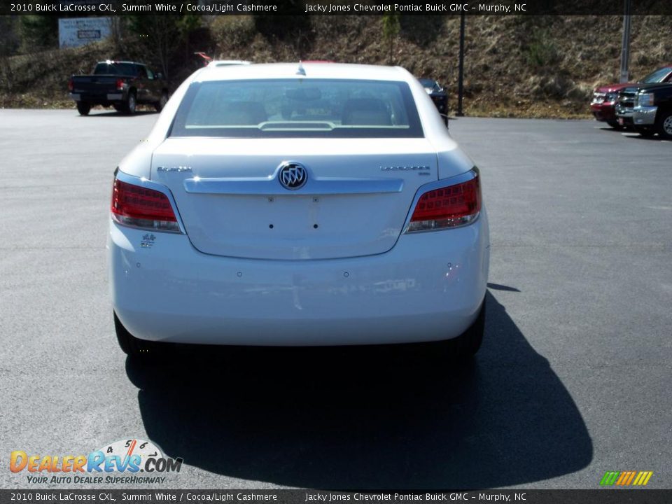 2010 Buick LaCrosse CXL Summit White / Cocoa/Light Cashmere Photo #21