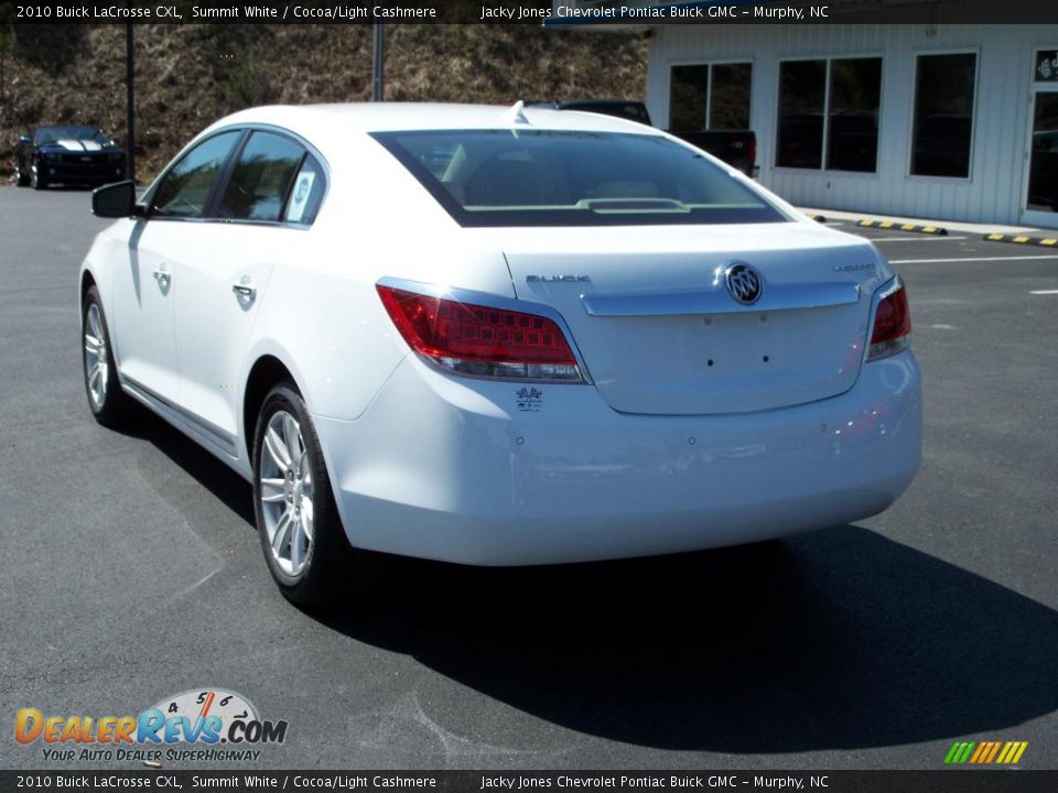 2010 Buick LaCrosse CXL Summit White / Cocoa/Light Cashmere Photo #22