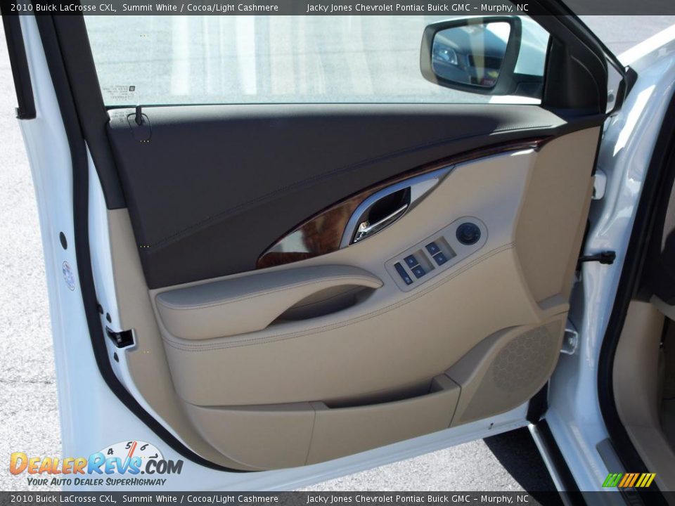 2010 Buick LaCrosse CXL Summit White / Cocoa/Light Cashmere Photo #23