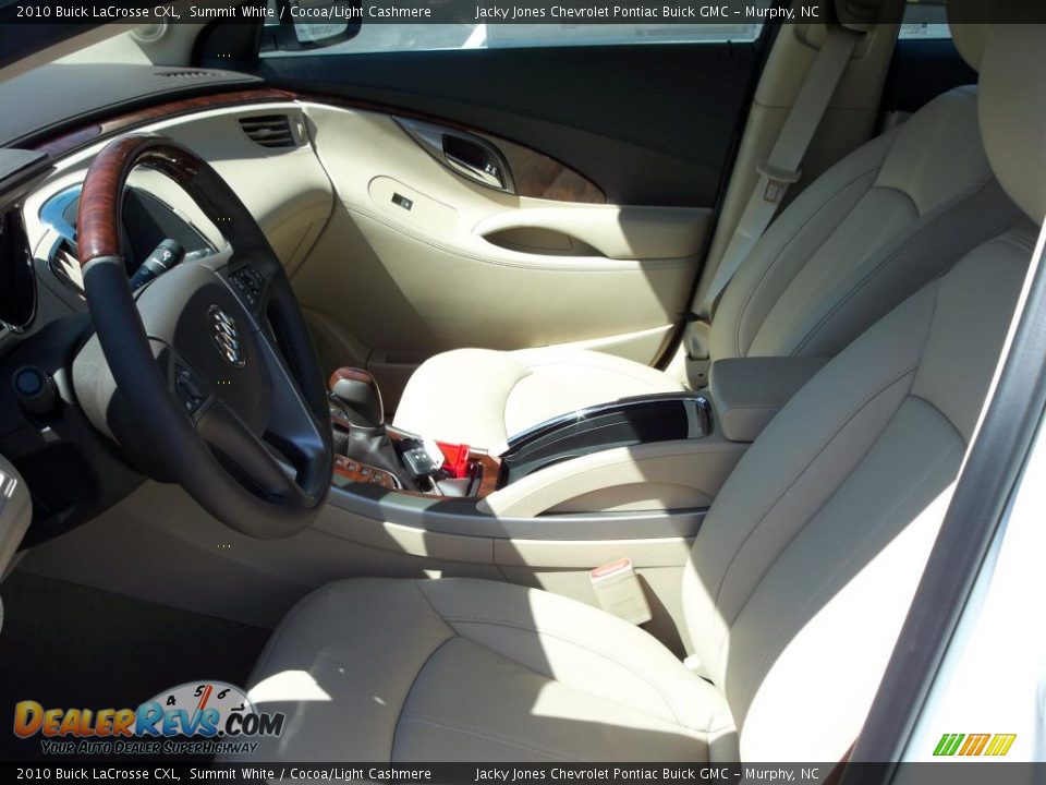 2010 Buick LaCrosse CXL Summit White / Cocoa/Light Cashmere Photo #24