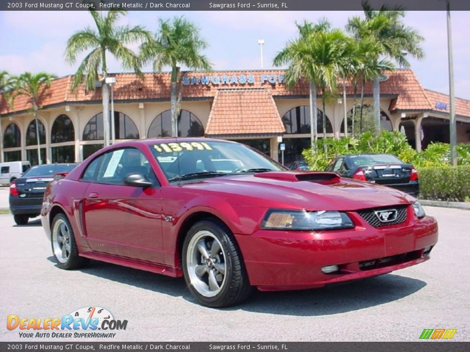 2003 Ford Mustang GT Coupe Redfire Metallic / Dark Charcoal Photo #1