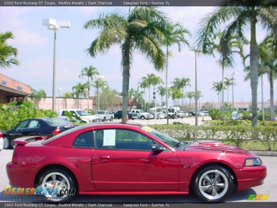 2003 Ford Mustang GT Coupe Redfire Metallic / Dark Charcoal Photo #2