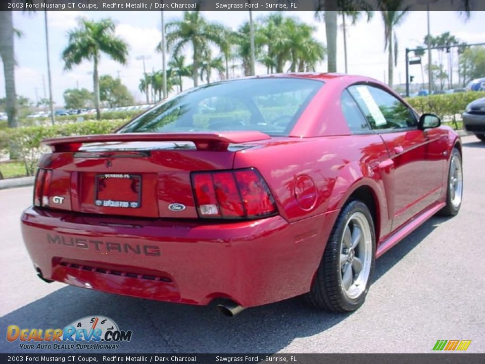 2003 Ford Mustang GT Coupe Redfire Metallic / Dark Charcoal Photo #3