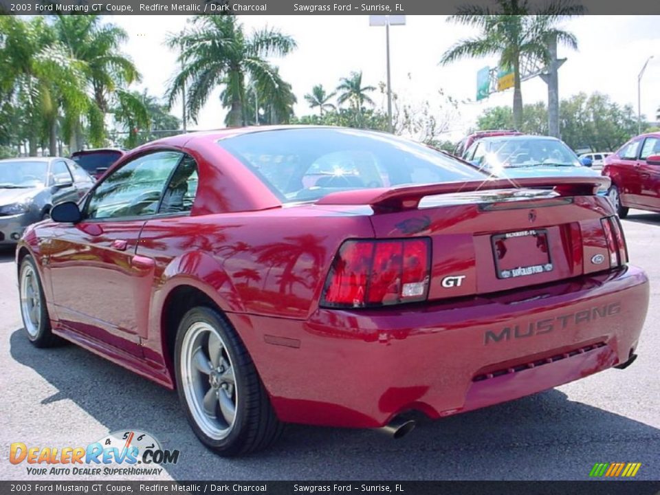 2003 Ford Mustang GT Coupe Redfire Metallic / Dark Charcoal Photo #5