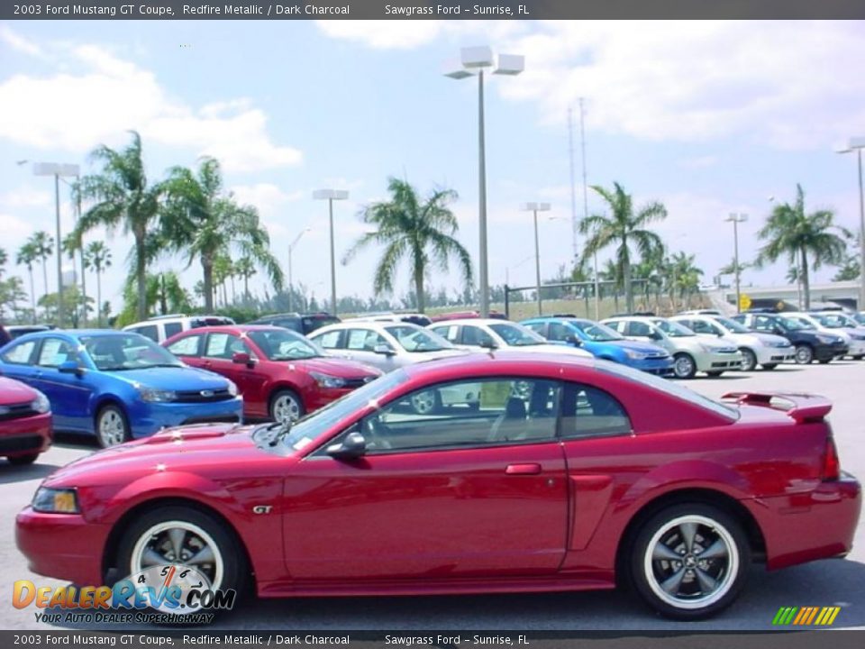 2003 Ford Mustang GT Coupe Redfire Metallic / Dark Charcoal Photo #6
