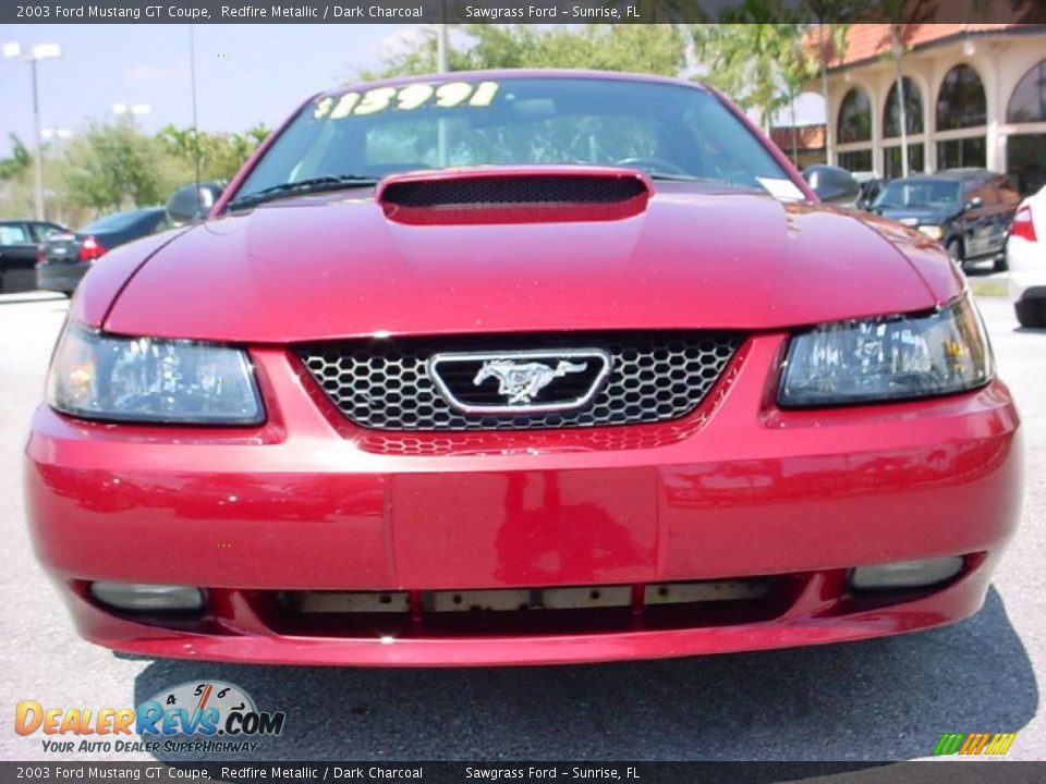 2003 Ford Mustang GT Coupe Redfire Metallic / Dark Charcoal Photo #8