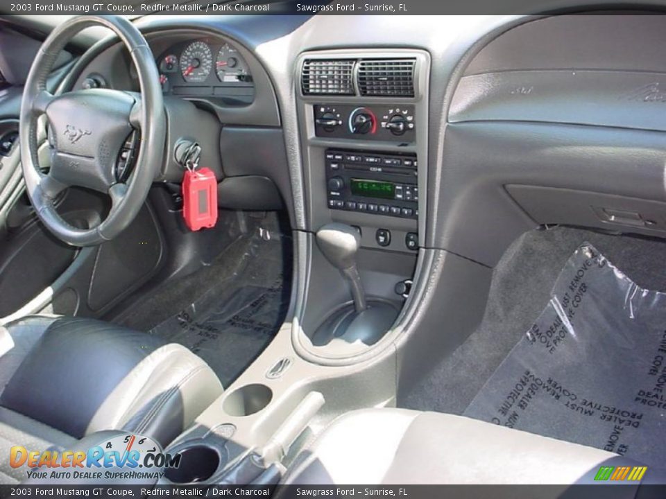 2003 Ford Mustang GT Coupe Redfire Metallic / Dark Charcoal Photo #15