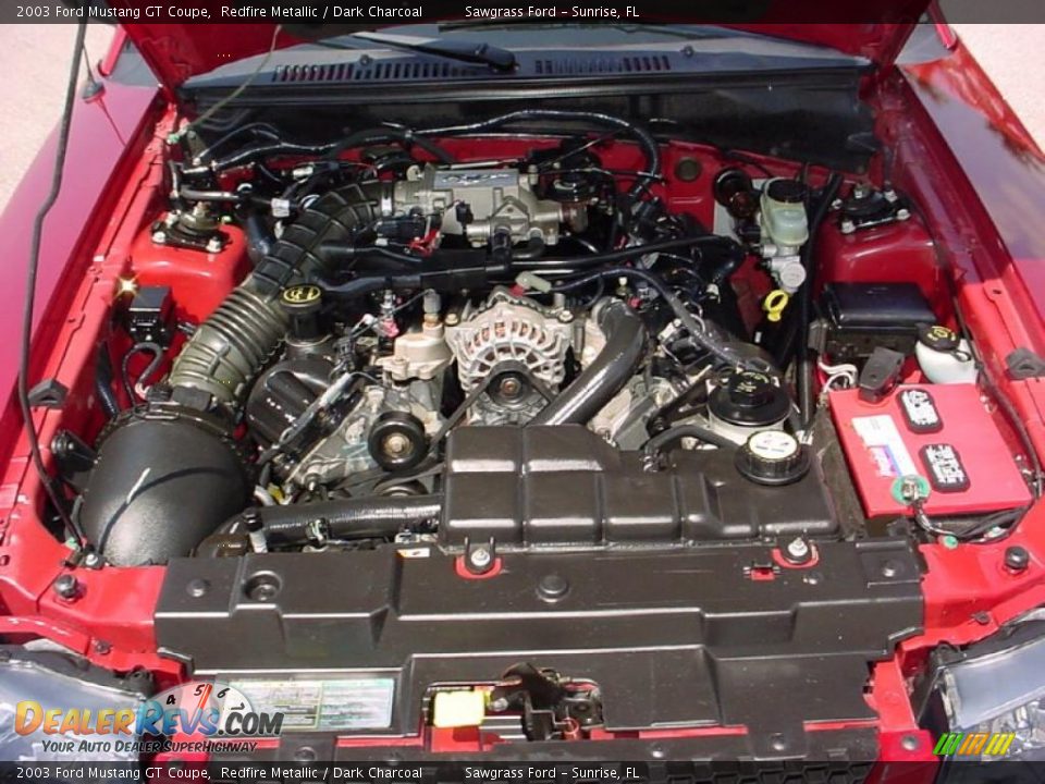 2003 Ford Mustang GT Coupe Redfire Metallic / Dark Charcoal Photo #18