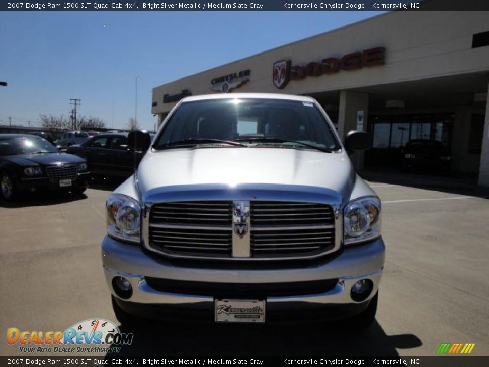 2007 Dodge Ram 1500 SLT Quad Cab 4x4 Bright Silver Metallic / Medium Slate Gray Photo #8
