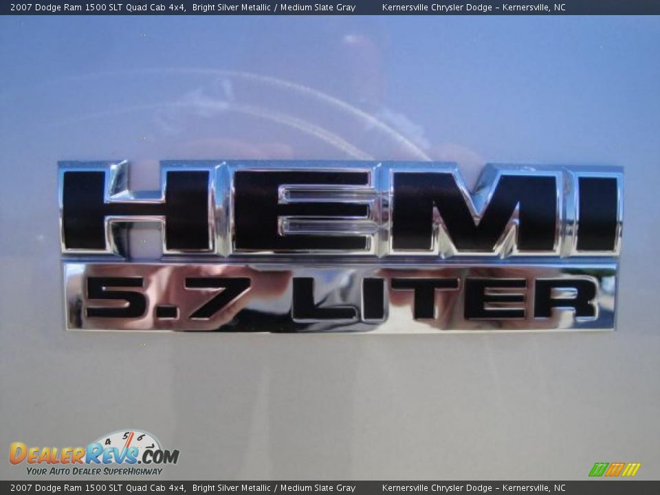 2007 Dodge Ram 1500 SLT Quad Cab 4x4 Bright Silver Metallic / Medium Slate Gray Photo #11